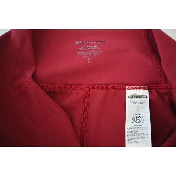 Athleta 533562-03 Women's Sz Small Burgundy Semi-Fitted Elation Pants - Picture 6 of 10